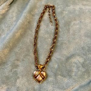 Vintage heavy choker with beautiful heart